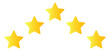 © Fumeezz - Five star rating icon design with isolated background