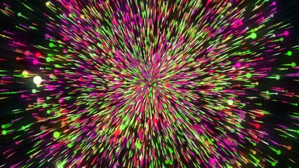 Wall Mural - Hyperspace jump through the stars to a distant space. Motion. Traveling through star fields flying extremely fast, jumping through a wormhole to the end of tunnel in space.