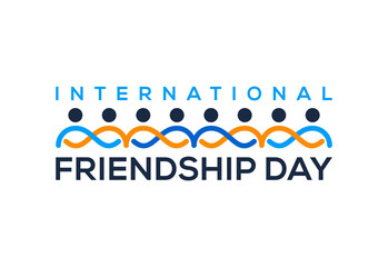 International friendship day vector template for the celebration.