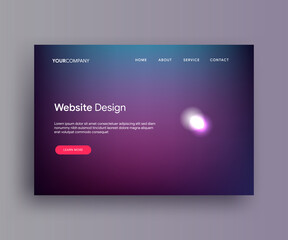 digital marketing flat business concept web website landing page banner template smartphone realisti