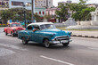 © Michael Barkmann - baby blue and white classic car on the street of havana cuba
