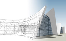 Modern Architecture 3d Illustration