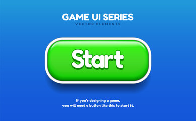 Wall Mural - 3d play or start button like bubble or candy for mobile game, application, ui ux. game ui design. st