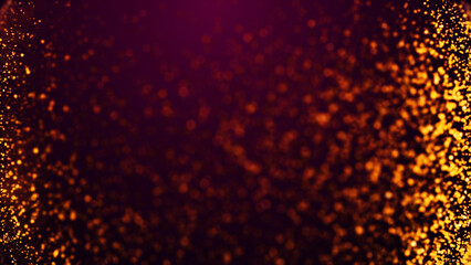 Wall Mural - golden red glow particles flicker and float in viscous liquid with amazing bokeh. fantastic backgrou