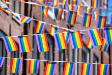 Many Small Gay Rainbow Flags