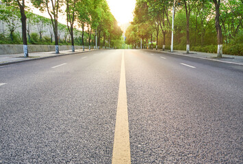 A straight road leads into the distance