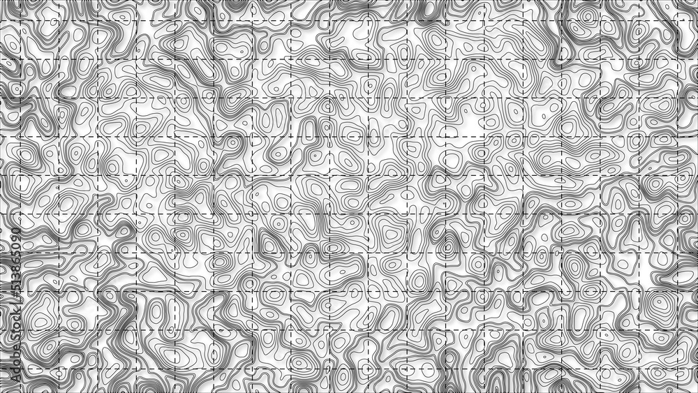 Abstract Blank Detailed Topographic Contour Map Subtle White Vector ...