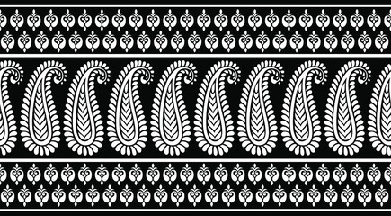 Sticker - Asian seamless vector paisley border design