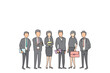 © rina - Confident business people character flat design illustration.