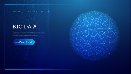 Wall Mural - technology sphere digital background. cloud technology vector illustration. sphere shield vector ill