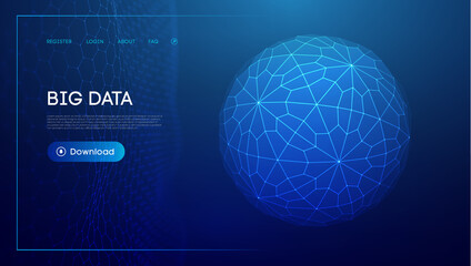 Wall Mural - technology sphere digital background. cloud technology vector illustration. sphere shield vector ill