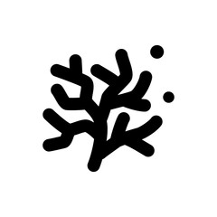 Wall Mural - Simple coral icon, Vector outline icon on white background.