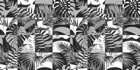 Wall Mural - drawing nature leaf rainforest seamless pattern