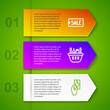 © vector_v - Set line Price tag with text Sale, Shopping basket and food, Hand holding money and Credit card lock. Business infographic template. Vector