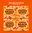 © Pluto.Studio - Summer Day - Beach Party Web Banner for Social Media Square Poster, banner, space area and background