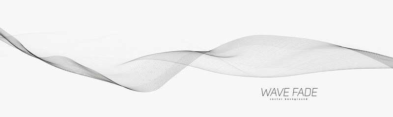 Wall Mural - abstract background with faded line waves. warped waveform.