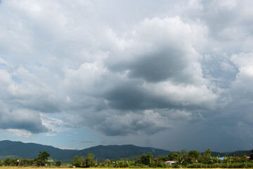 Wall Mural - cloud before rainy storm,gray clouds