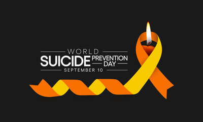 Wall Mural - World Suicide prevention day is observed every year on September 10, in order to provide worldwide commitment and action to prevent suicides. Vector illustration