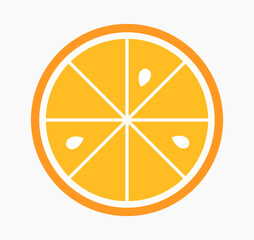 Wall Mural - Orange fruit slice icon.