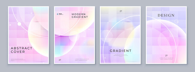 Wall Mural - fluid abstract gradient background cover design. modern style poster, brochure or flyer with pastel 