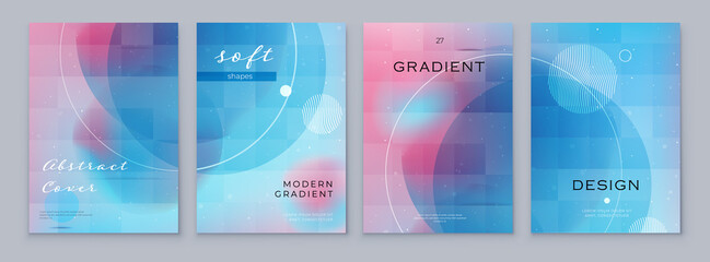Wall Mural - fluid abstract gradient background cover design. modern style poster, brochure or flyer with pastel 
