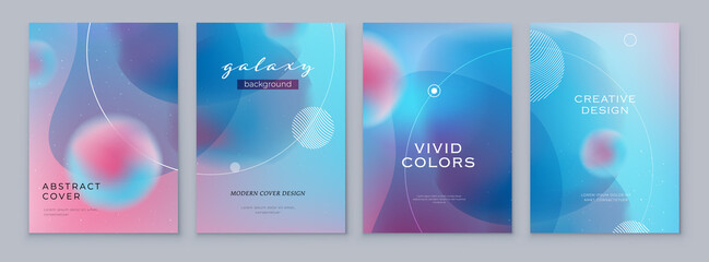 Wall Mural - fluid abstract gradient background cover design. modern style poster, brochure or flyer with pastel 