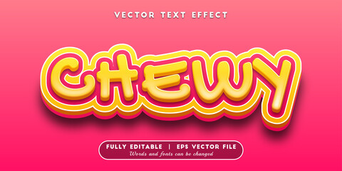 text effects 3d chewy, editable text style