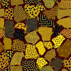 Leinwandbilder - Vector ethnic tribal pattern. Seamless art image.