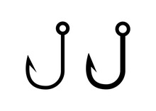 Fishing Hook Icon. Angler Symbol. Sign Fishhook Vector.