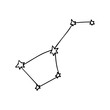 Hand drawn vector constellation in doodle style