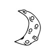 Vector icon. Doodle-style pictogram - moon

