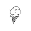 Vector icon. Doodle style pictogram - ice cream

