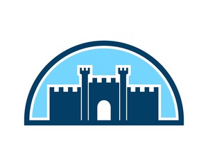 Wall Mural - Half of circle shape with fortress inside
