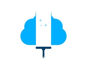 Wall Mural - shinning Cloud with cleaning tools