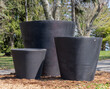 Flower pots in the park
