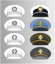 Military Officer Hat, Generic Design, Vector Illustration