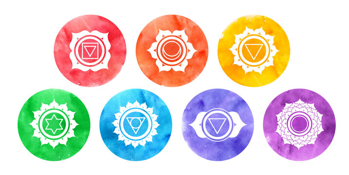 Vector illustration set of chakra shapes