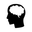 © dzm1try - Blank mind silhouette template. Clipart image
