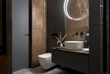 Fototapeta Boho - Modern bathroom with rusty tiles