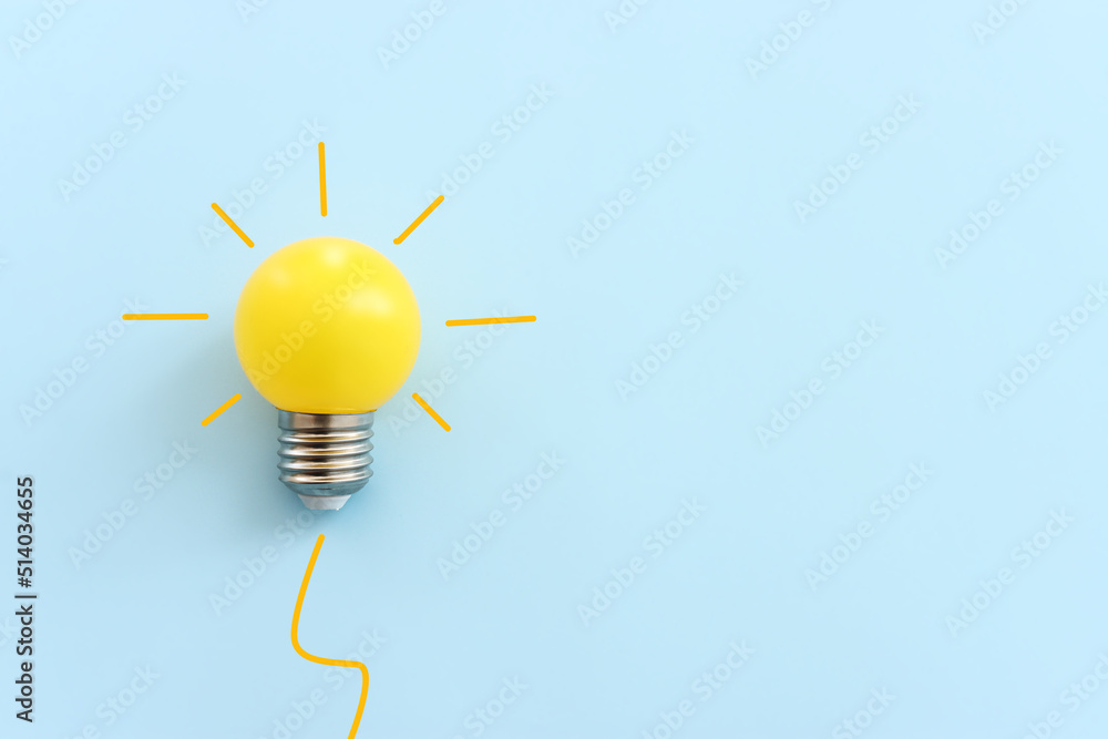 Education concept image. Creative idea and innovation. light bulb ...