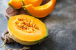 © Alesia Berlezova - melon charente french fruit sweet juicy dessert cuisine fresh healthy meal food snack diet on the table copy space food background rustic top view
