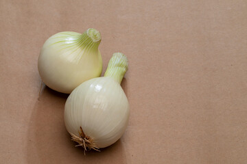 Candy onions on brown butcher paper