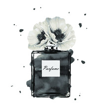 Perfume Bottle With Flowers. Fashion And Style, Clothes And Accessories