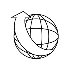 Wall Mural - around world icon