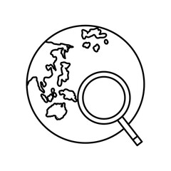 Wall Mural - world search icon