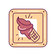 Poster - chocolate ice cream badge