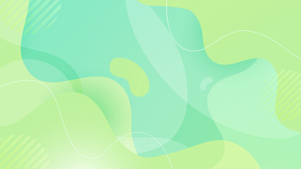 Abstract green technology background. Vector abstract graphic design banner pattern presentation background web template.