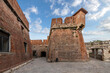 Inside the fortified walls of the historic New Fortress or Fortezza Nuevo in the New Venice canal area of Livorno, Italy.