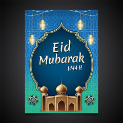 Wall Mural - Eid Mubarak Card design