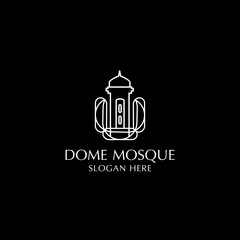 Wall Mural - Dome mosque logo design icon template